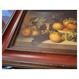 Still Life of Fruit Print in Frame - NO SHIPPING