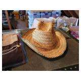 Vintage Cowboy Shirt and Small Straw Cowboy Hat - See sheet included about the history of the shirt!