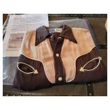 Vintage Cowboy Shirt and Small Straw Cowboy Hat - See sheet included about the history of the shirt!