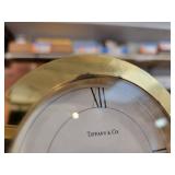 Tiffany & Co. Solid Brass Desk Clock, Serial No. 215389 and Early Digital Watch