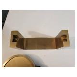 Tiffany & Co. Solid Brass Desk Clock, Serial No. 215389 and Early Digital Watch