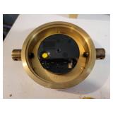 Tiffany & Co. Solid Brass Desk Clock, Serial No. 215389 and Early Digital Watch