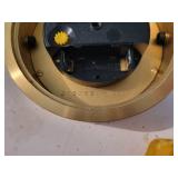 Tiffany & Co. Solid Brass Desk Clock, Serial No. 215389 and Early Digital Watch