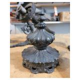 Pair of Black Cast Aluminum Exterior Sconce Lamps with Globe Covers - Globes not included
