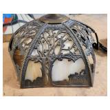 Tiffany Style Parrot Lamp Shade and Die Cast Slag Glass Lamp Shade - NO SHIPPING