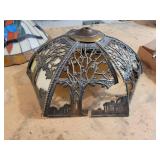 Tiffany Style Parrot Lamp Shade and Die Cast Slag Glass Lamp Shade - NO SHIPPING