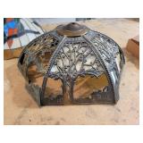 Tiffany Style Parrot Lamp Shade and Die Cast Slag Glass Lamp Shade - NO SHIPPING