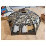 Tiffany Style Parrot Lamp Shade and Die Cast Slag Glass Lamp Shade - NO SHIPPING