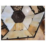 Tiffany Style Parrot Lamp Shade and Die Cast Slag Glass Lamp Shade - NO SHIPPING