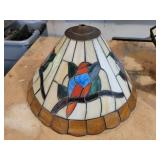 Tiffany Style Parrot Lamp Shade and Die Cast Slag Glass Lamp Shade - NO SHIPPING