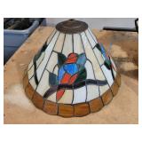 Tiffany Style Parrot Lamp Shade and Die Cast Slag Glass Lamp Shade - NO SHIPPING