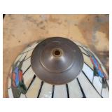 Tiffany Style Parrot Lamp Shade and Die Cast Slag Glass Lamp Shade - NO SHIPPING