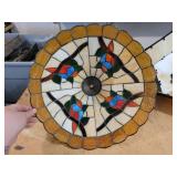 Tiffany Style Parrot Lamp Shade and Die Cast Slag Glass Lamp Shade - NO SHIPPING