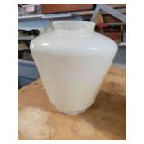 Pair of Glass Globes - One is Frosted White, the other is Iridescent - NO SHIPPING