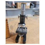 Vintage Precision Optical Co. Microscope in Original Wood Box