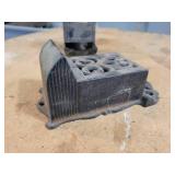 Vintage Pair of Match Dispensers - Cast Iron Wall-Mounted and Tin Wall/Shelf