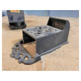 Vintage Pair of Match Dispensers - Cast Iron Wall-Mounted and Tin Wall/Shelf