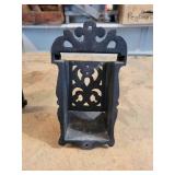 Vintage Pair of Match Dispensers - Cast Iron Wall-Mounted and Tin Wall/Shelf