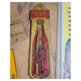 Lot of Vintage Thermometers - Dr. Pepper, Burpee, Coca-Cola Sign, and License Plate