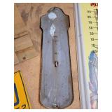 Lot of Vintage Thermometers - Dr. Pepper, Burpee, Coca-Cola Sign, and License Plate