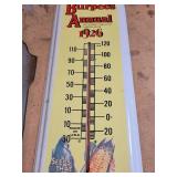 Lot of Vintage Thermometers - Dr. Pepper, Burpee, Coca-Cola Sign, and License Plate