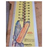 Lot of Vintage Thermometers - Dr. Pepper, Burpee, Coca-Cola Sign, and License Plate