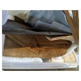 Large Lot of Upholstery Fabric and Supplies in Chest (72" x 25" x 13") and Several Totes Full - NO SHIPPING