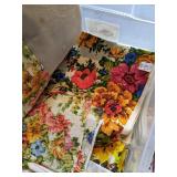 Large Lot of Upholstery Fabric and Supplies in Chest (72" x 25" x 13") and Several Totes Full - NO SHIPPING
