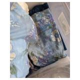 Large Lot of Upholstery Fabric and Supplies in Chest (72" x 25" x 13") and Several Totes Full - NO SHIPPING