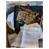 Large Lot of Upholstery Fabric and Supplies in Chest (72" x 25" x 13") and Several Totes Full - NO SHIPPING
