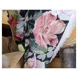 Large Lot of Upholstery Fabric and Supplies in Chest (72" x 25" x 13") and Several Totes Full - NO SHIPPING
