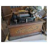 Antique "Edison Standard Phonograph" with Horn and (16) Cylinder Records, Serial No. S217960 - NO SHIPPING