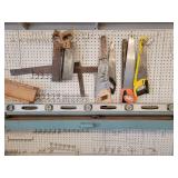 72" Aluminum Level with Wood Case, Squares and Saws - NO SHIPPING