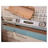 72" Aluminum Level with Wood Case, Squares and Saws - NO SHIPPING
