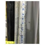 8 PIECES, ASSORTED METAL PIPING