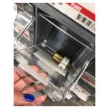66 BIN CABINET WITH ASSORTED ITEMS