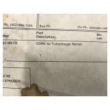 JOHN DEERE TURBOCHARGER CORE