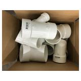 ASSORTED WHITE PVC PARTS