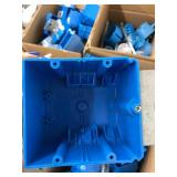 BLUE OUTLET BOXES