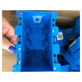 BLUE ELECTRICAL OUTLET BOXES