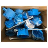 BLUE ELECTRICAL ROUND BOXES
