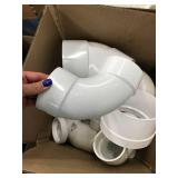ASSORTED WHITE PVC PLUMBING PARTS