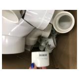 ASSORTED WHITE PVC PLUMBING PARTS