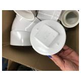 ASSORTED WHITE PVC PLUMBING PARTS