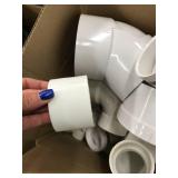 ASSORTED WHITE PVC PLUMBING PARTS