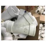 ASSORTED WHITE PVC PLUMBING PARTS