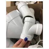 ASSORTED WHITE PVC PLUMBING PARTS