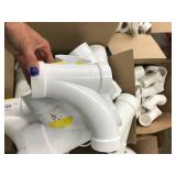 ASSORTED WHITE PVC PLUMBING PARTS