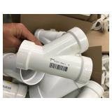 ASSORTED WHITE PVC PLUMBING PARTS