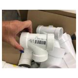ASSORTED WHITE PVC PLUMBING PARTS